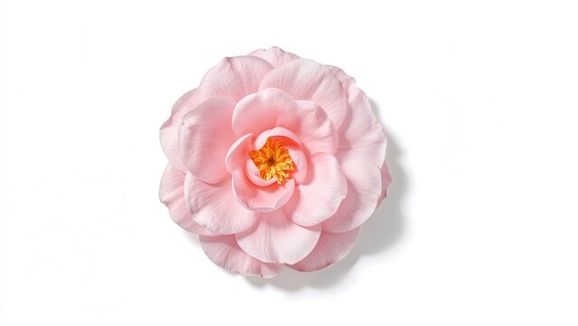 White Canvas Featuring Pink Camellia Petals