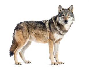 Gray wolf, side view