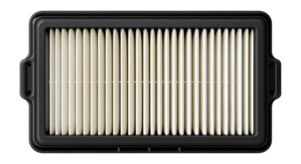 Pleated paper filter cassette for a residential vacuum cleaner.