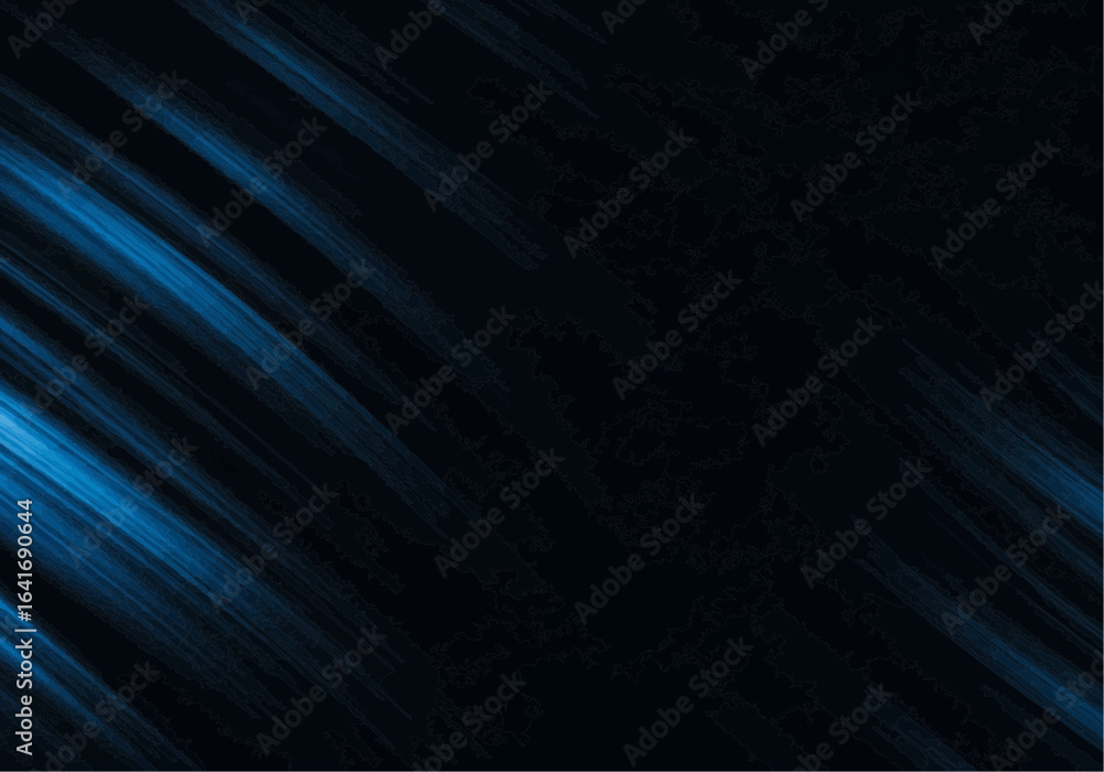 Poster Abstract dark background with diagonal blue streaks creating a dynamic and flowing effect.