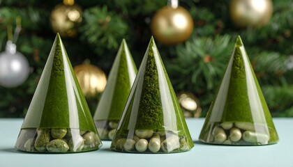 Two blue baseball caps with curved brims and stitched panels placed side by side