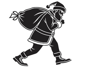 Fototapeta premium Santa Claus Silhouette