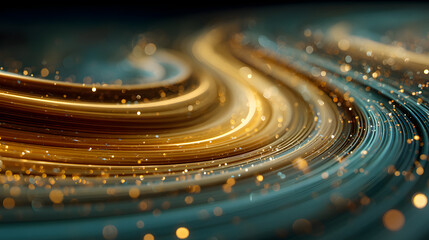 Abstract digital representation of gold price trend and market analysis