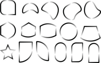 vector illustration of a set of abstract symbols