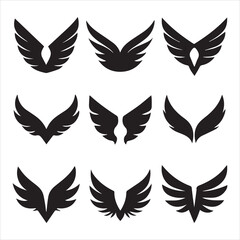 wings logo vector art