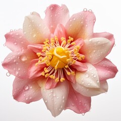Realistic isolated flower, spring colored flower, plant	