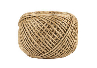 Obraz premium Jute twine ball close up photography isolated on transparent background