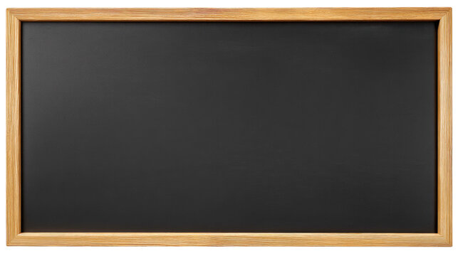 Blackboard Display: A simple yet effective presentation, showcasing a classic black board in a wooden frame, ready for text or drawing with a smooth matte finish.