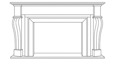 Elegant classical fireplace mantel with ornate carved details, perfect for home renovation or interior design projects seeking timeless style and warmth.