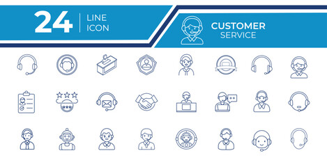 Customer Service Icon Set for Businesses
Support and Help Desk Vector Icons.