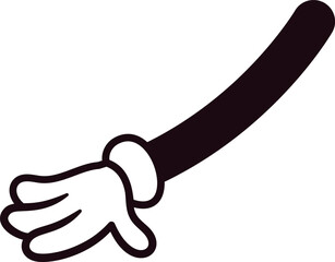 Straight right arm in glove