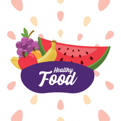 Healthy food poster Vector