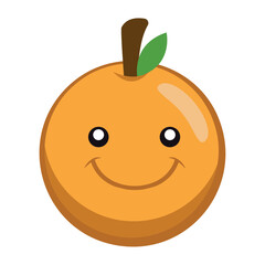 Isolated happy cute orange character Vector