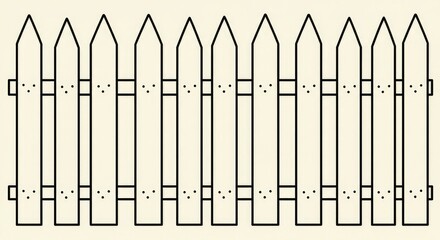 Classic picket fence design creating charming boundaries for idyllic homes and quaint gardens