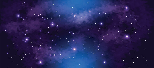 Space galaxy background with many stars