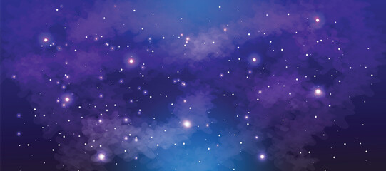 Space galaxy background with many stars