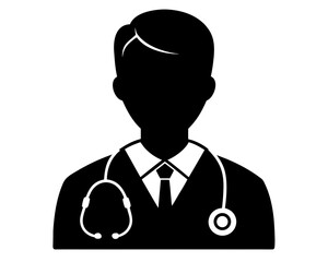 Doctor stethoscope ,medical device flat icon