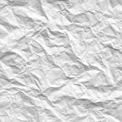Fototapeta premium Close-up view of crumpled white paper texture