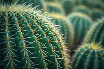 Obraz premium Unique Cactus Arrangement in a Desert Setting During Daylight Hours
