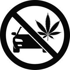 No driving under the influence of marijuana sign