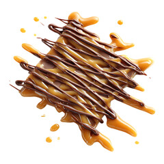 Obraz premium Caramel and chocolate candy bar delicious treat sweet dessert gooey confectionery