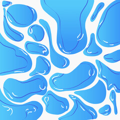 Seamless abstract water droplet design in bright blue tones, perfect for ocean-themed graphics, summer posters, marine packaging, or digital backgrounds.