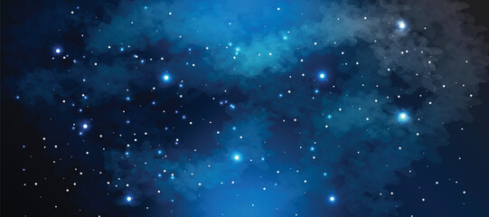 Fototapeta premium Space galaxy background with many stars. Space infinity with milky way starlight glow astronomical vector background 