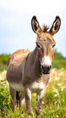 Donkey in a field