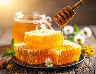 honey and honeycomb
