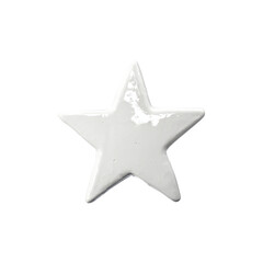 Obraz premium Ceramic Star Ornament. Decorative Element For Home And Festive Decor Isolated On Transparent Background