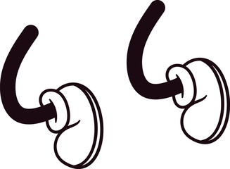 Jumping feet body parts vector illustration