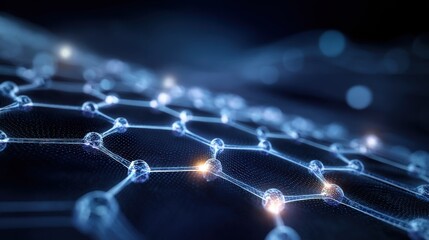 Obraz premium glowing molecule network abstract