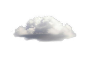 A single fluffy white cumulus cloud isolated on a black background