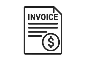 Invoice and Payment Icon, Procurement Expense, Money Document File, Bill Invoice, Payment Symbol, Financial Transaction, Accounting Vector Illustration on Transparent Background