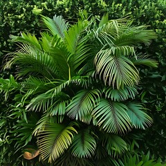 Lush tropical foliage
