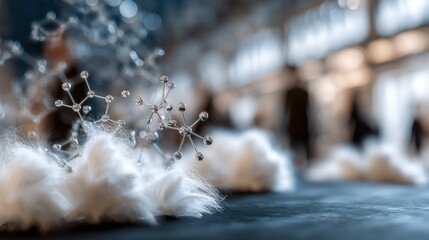 silver molecules soft white fibers