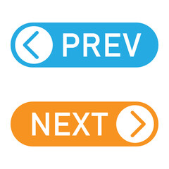 previous and next button icon with arrow. previous and next navigation button icon. icon for app, website movement, UI controls, and user interface design element. vector illustration, transparent PNG