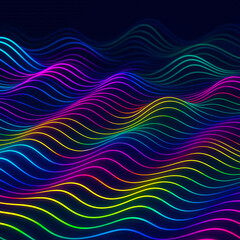 Obraz premium Neon Web3 Waves 