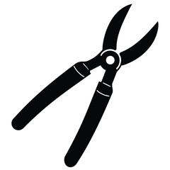 Florist element isolated garden pruner on white background 