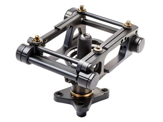 Shock mount for microphone isolated on transparent background