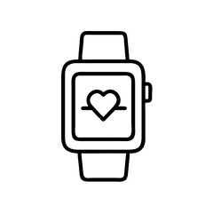 Smart watch displaying heart rate for modern healthcare and diagnostics  
