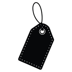 Florist element isolated gift tag on white background 