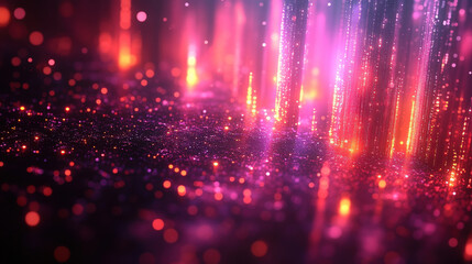 Obraz premium Abstract digital art, glowing particles