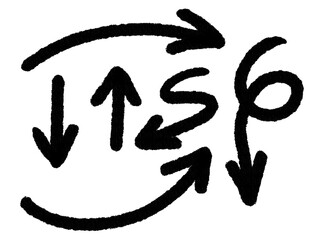 Hand-drawn Black Arrows Set PNG