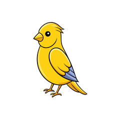Simple Unique Design Canary Vector Style on White