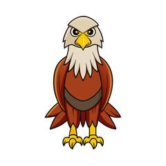 Simple Unique Design Hawk Vector Style on White