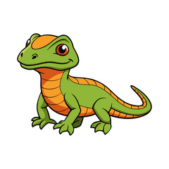 Fototapeta premium Simple Unique Design Komodo Dragon Vector Style on White