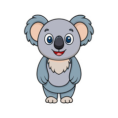 Simple Unique Design Koala Vector Style on White