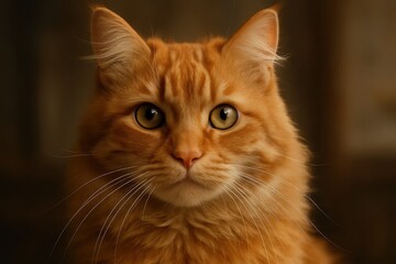 The Gentle Eyes of a Serene Orange Tabby Cat