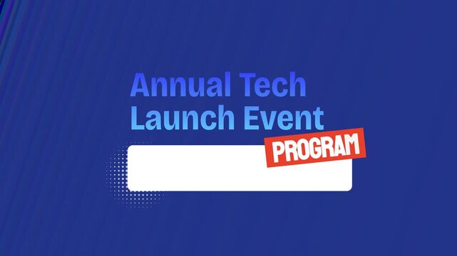 Modern Animated Opener for Annual Tech Launch Event Program